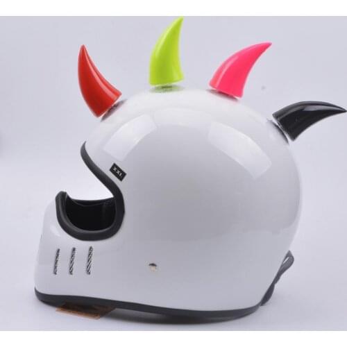 1Pc Motorcycle Helmet Cool Devil Ox Horn Decor Suction Cup Headwear Accessory Motorcycle decoration
