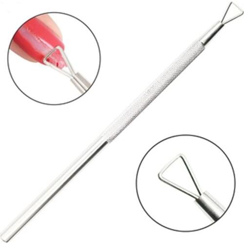 1pcs Cuticle Push Stainless Steel 0.7*2.5MM Rod Stick Pusher Cuticle Dead Skin UV Gel Polish Push Manicure Tool For Nails Art
