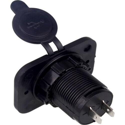 100pcs 12V Dual USB Car Motorcycle Truck Cigarette Lighter Adapter Mobilephone USB Charger Socket Plug