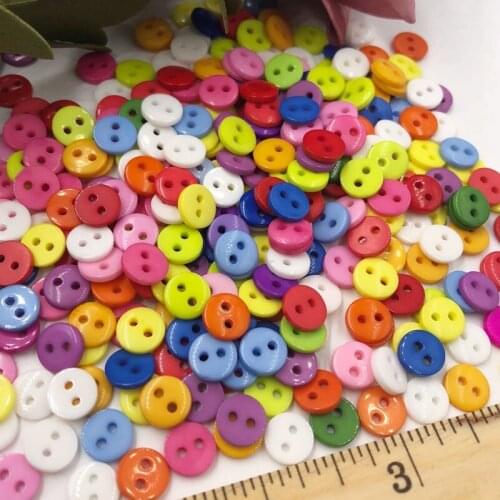 100pcs 8mm Mixed Round Resin Sewing Buttons for Scrapbooking craft Fashion Accessories PT12