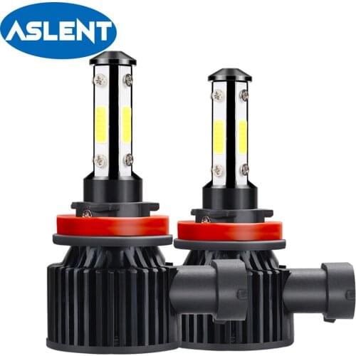 2pcs H7 LED Car Headlight 14400LM 4 Side Chips Car Bulb H4 H11 H8 H9 9012 HB3 HB4 9005 9006 6000K LED Lights for Auto Headlamp