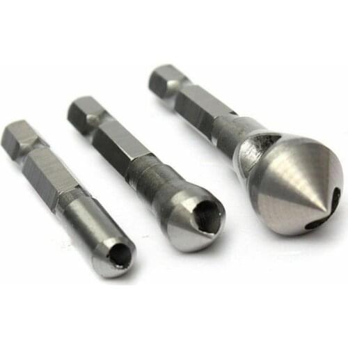 3Pcs Drill Bits Center Punch Tool Chamfer Drill Bit High Speed Steel 4241