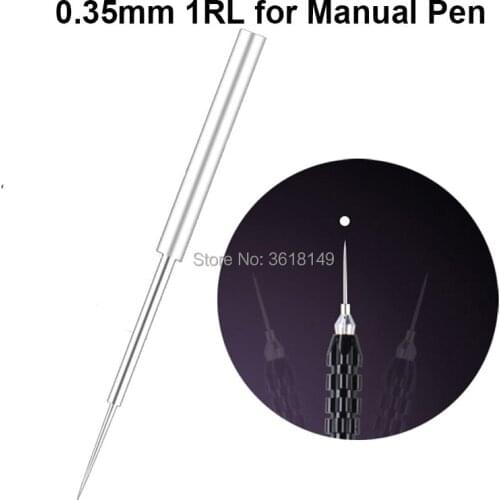 50pcs 0.35mm Lamina Tebori Microblading Needles Manual Fog Needle 1RL for Seri-permanent Makeup Embroidered Eyebrow