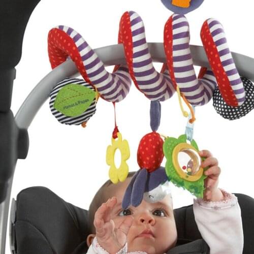 Stroller Accessories Baby Spiral Toy Crib Stuffed Car Seat Funny Hanging Rattles Toy Bed Around Beby ded Pendant Rattle Teether