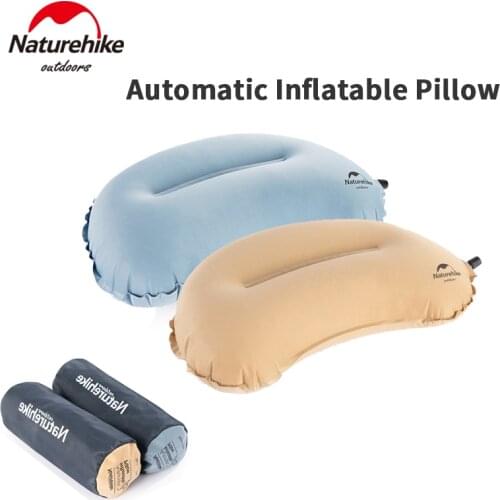 Naturehike Automatic Inflatable Soft 30D Sponge Pillow Ultralight Waist Pillow 250g Portable Office Household Outdoor Bed Pillow