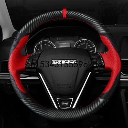 DIY Car Steering Wheel Cover For Haval H6 H1 H2 H3 H4 H5 H7 H8 H9 F5 F7 Interior Accessories Carbon Fibre Leather Sewing