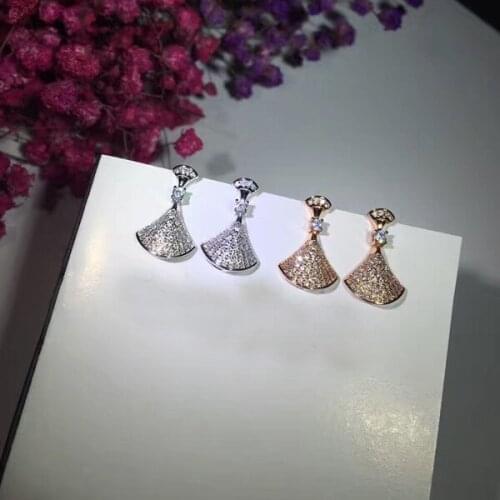Designer Fashion 925 Sterling Silver Jewelry 3A Cubic Zirconia Party Earring