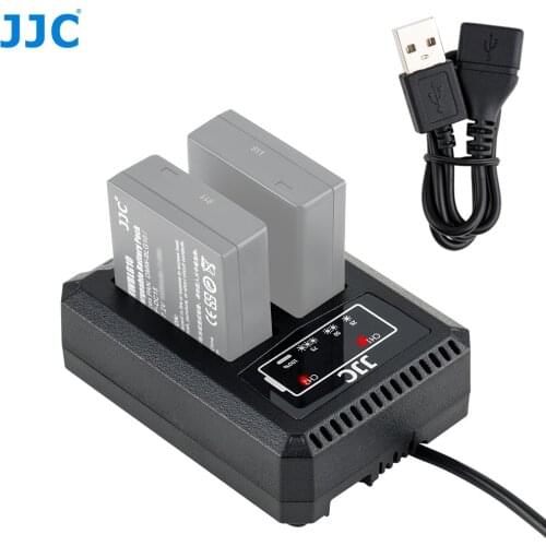 JJC USB Dual Battery Travel Charger for Panasonic DMW-BLG10 DMW-BLE9 Leica BP-DC15 On Panasonic DC-G100 G110 DMC-GF6 GX7 GF5 GF3