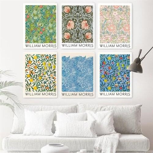 William Morris Art Print Poster Flowers and Fruit Canvas Painting Nordic Modern Home Decoration Living Room Wall Pictures