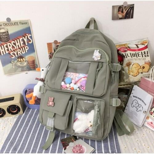 Cute Women Backpack Waterproof Nylon Female Schoolbag College Lady Laptop Backpacks Large Capacity Kawaii Girl Travel Book Bags