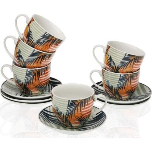 Piece Coffee Cup Set Saona Porcelain (6 Pieces)