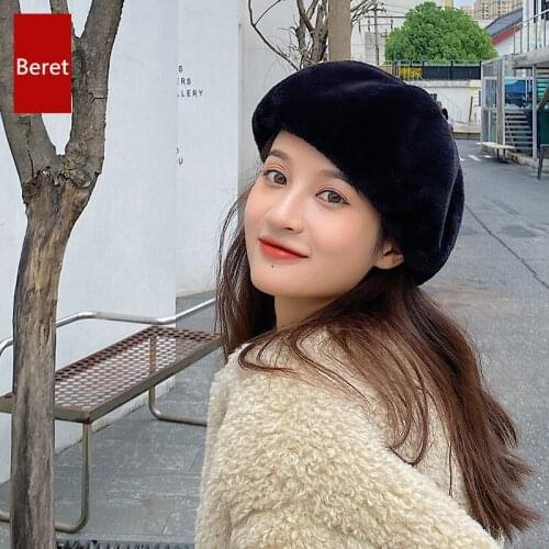 New Autumn Winter Bayley Hat Lady Hat Han Edition Plush Warm - Warmth Fashion Retro British Painter Hat Factory Hat Wholesale