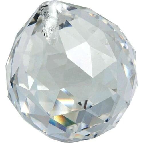 New Clear Crystal Lamp Ball Hanging Prism Suncatcher Wedding Decor 15mm 20mm 30mm MIS
