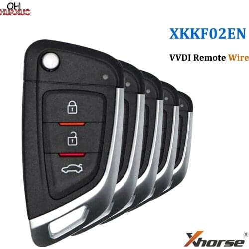 Original XKKF02EN XHORSE Wire Remote Key 3 Buttons Work VVDI Key MAX VVDI2 MINI KEY TOOL