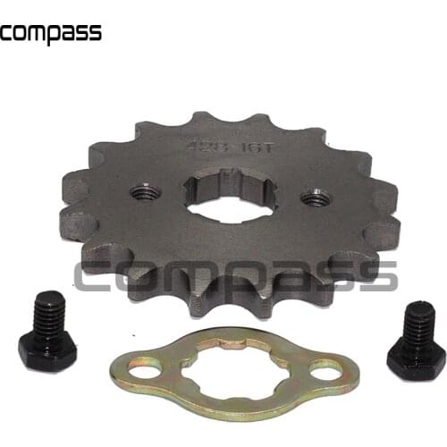 16T Teeth 428 Drive Chain Front Sprocket Cog for Pit Trail Dirt Bike ATV Quad Buggy Motorcycles Gears Accessories 20mm