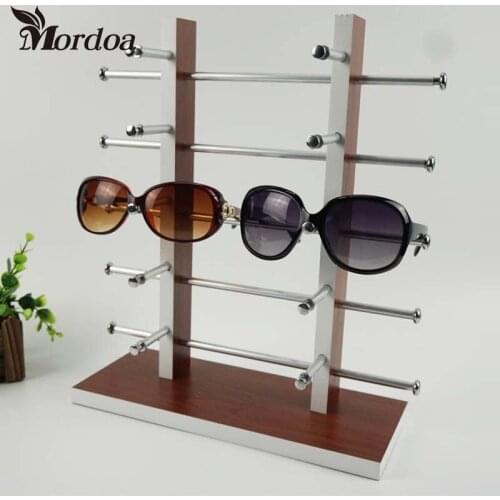 Mordoa 2 Row 10 Pairs of Eyeglasses Sunglasses Glasses Display Stand Holder Rack Glasses Jewelry Display Shelf
