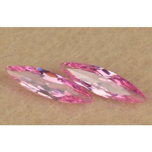 Sale 5A 3x10-5x15mm Elongated Extended Marquise Cut Shape Pink Synthetic Gems Cubic Zirconia Loose Stone For Jewelry Making