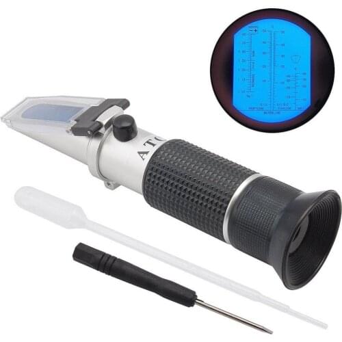 UTMALL Hand Held Tester Tool 4 In 1 Engine Fluid Glycol Antifreeze Freezing Point Car Battery Refractometer Antifreeze Tester