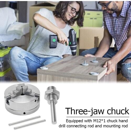 Z011 Metal 3 Jaws Manual Lathe Chuck Clamp High Carbon Steel Self-Centering Mini Drill Chuck for Lathe Machine Tools