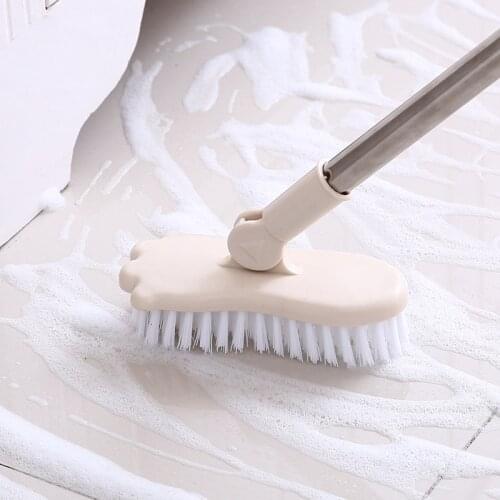 Vanzlife Bathroom long-handled brush bristles to scrub toilet bath brush ceramic tile floor cleaning brushes