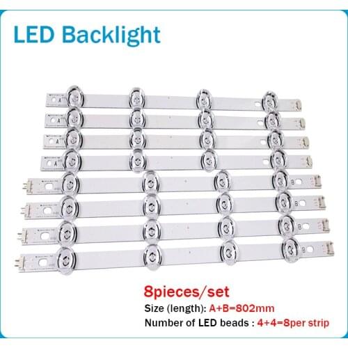 100% NEW LED Backlight strip 8 leds For LG 42 inch TV INNOTEK DRT 3.0 42" 6916L 1709B 1710B 1957E 1956E 6916L-1956A 6916L-1957A