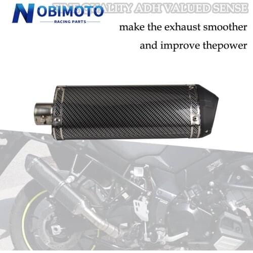 Universal Motorcycle Exhaust Pipe Muffler With Clamp Inner Hole 38mm Length 330mm Fit Dirt Pit Bike ATV Quad Scooter Motocross