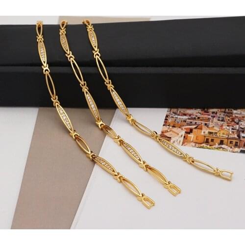 Top Quality Zirconia stones Exquisite Gold Color Bracelet Austrian Crystals Wholesale
