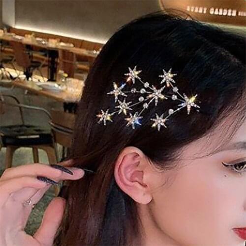 Simple Crystal Hair Clips For Women Girls Hairgrips Headband Headwear Duckbill Hairpins Barrette Headdress Girl Hair Accessories