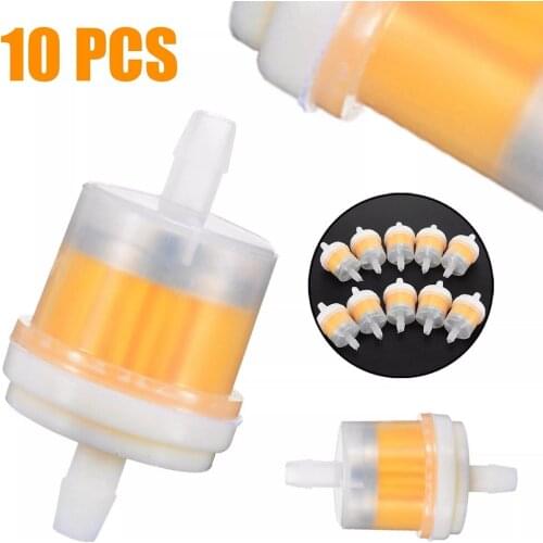 10PCS Motorcycle Petrol Gas Fuel Gasoline Oil Filter for Scooter Motorcycle Moped Gas Scooter Dirt Bike ATV Kart Oil Fuel Filter