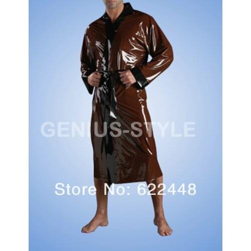 100% handmade latex rubber jacket,long sleeve latex coat/Trench