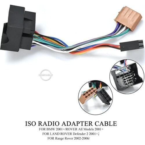 12-004 ISO Radio Adapter for Bmw Land Rover Rover Mini Wire Wiring Harness Connector Lead Loom Cable Plug Adaptor Stereo