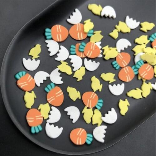 50g Chick Egg Polymer Clay Slices Sprinkles for Kids Diy,Craft/Nail Art/Scrapbook Decoration,Filler Polymer Clay Embellishments