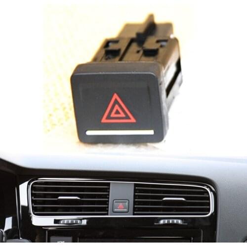 Car interior Hazard Light Switch Button Double Flash Warning Emergency Lamp Signal Flasher For Golf 7 MK7 VII R-line 5GG953509