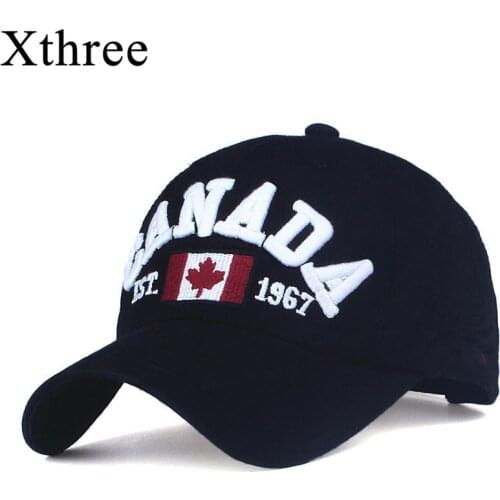 XTHREE brand canada letter embroidery Baseball Caps Snapback hat for Men women Leisure Hat cap wholesale