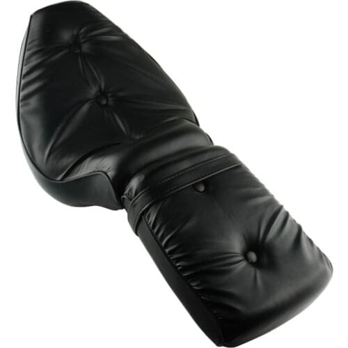 Motorcycle Black Leather Front Driver& Rear Passenger Seat 2-up For Honda Shadow VT600 VLX VT 600 Steed 400 1988-1993