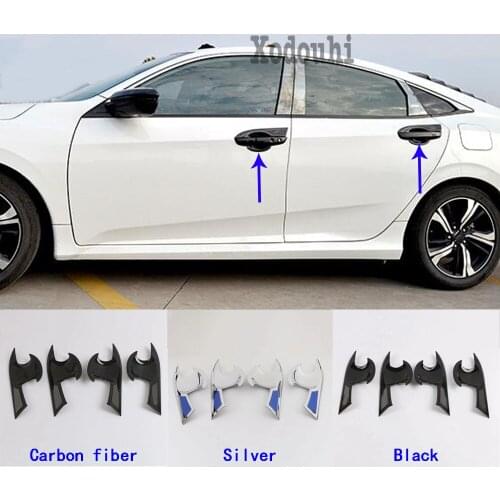 Car Styling Cover Detector Sticker Frame Trim Door Handle Bowl Armrest Handrail For Honda Civic 10th Sedan 2019 2020 2021