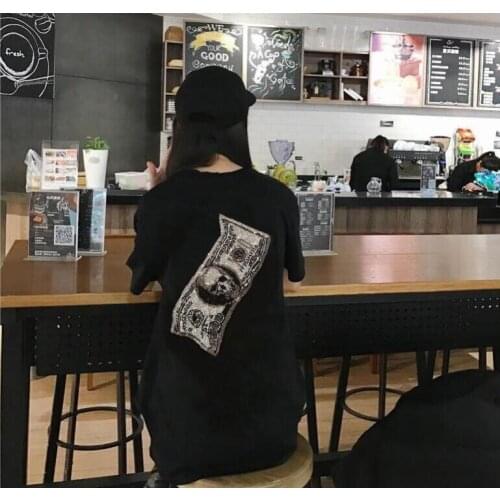 Girls T-Shirt Diamonds 2021 Asian size T Shirt O-neck Tees cotton Regular Tops Women holiday clothes