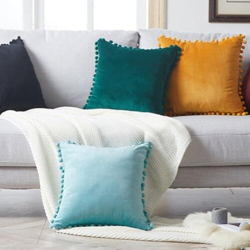 Nordic Cushion Cover Decorative Pillows Cover Soft Velvet Pillow Case Bed Car Sofa Throw Pillows Case Home Decoration 45x45 Cm