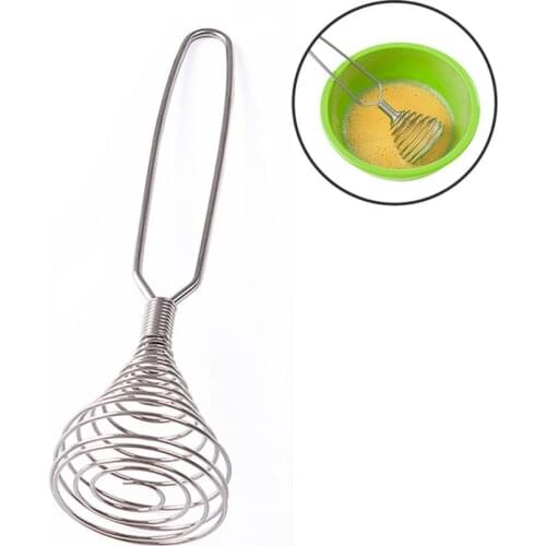Mini Egg Beaters Drinks Milk Coffee Foam Whisk Eggs Cream Mixer Stiring Stainless Steel Spring Coil Multifunction Kitchen Tools