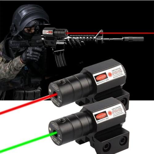 Powerful Tactical Mini Red Dot Green Laser Sight Scope Weaver Picatinny Mount Set for Gun Rifle Pistol Shot Airsoft Riflescope