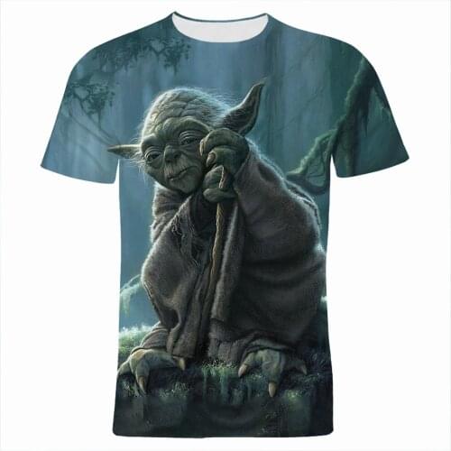 Yoda Marvel 3D Print Mens T-shirts Summer Fashion Short Sleeve Women Tee Shirts Streetwear Oversized Boy Girl Kids Clothing