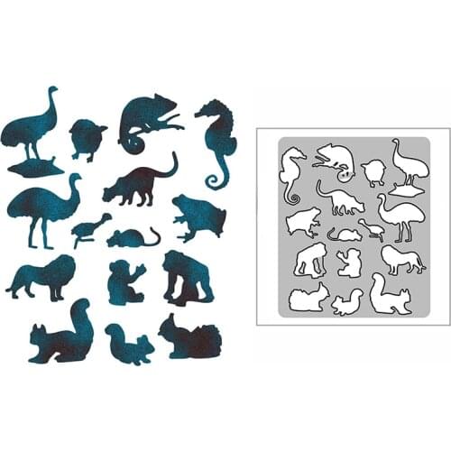 New Ostrich Hippocampus Frog Panel 2021 Metal Cutting Dies for DIY Scrapbooking and Card Making Embossing Craft Decor No Stamps