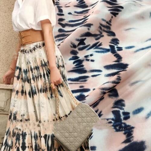 New brand of the same cotton digital printing ink effect DIY half skirt garment surface fabric