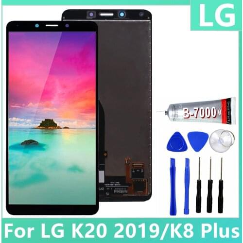Original Frame Lcd for Lg K20 2019 Lcd Display Touch Screen Digitizer for Lg K8 Plus Lm-x120 Lmx120emw Screen
