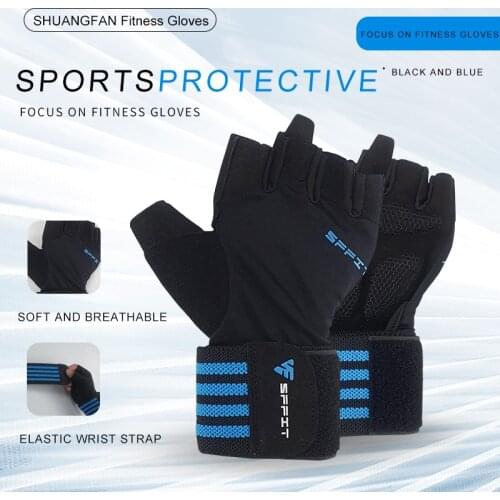 Gym Fitness Gloves Half Finger Glove for Weight Lifting Cross Training Workout Gloves with Wrist