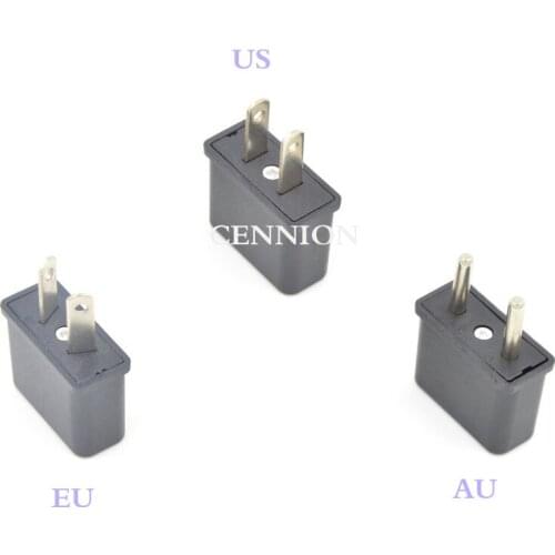 Black to EU US AU to 2 pins AC Power Plug Trip Travel Adaptor Convertor for Journey 1000pcs free shipping