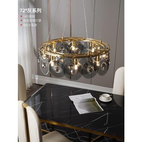 Postmodern Light Luxury Simple Minimalist Living Room Art Dining Lamp New Round Bedroom Chandelier