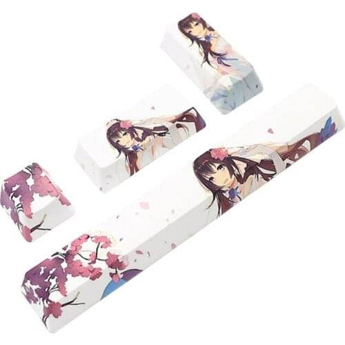 4PCS/set DIY Keyboard Durable PBT 6.25U Spacebar ESC Enter OEM Profile Keycap Replacement for cherry MX Mechanical Keyboard