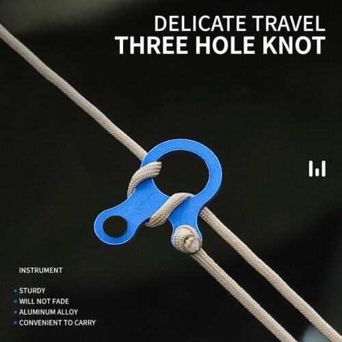 5pcs/Lot Quick Knot Tent Wind Rope Buckle 3 hole Antislip Outdoor Camping Hiking Tightening Hook Wind Rope Buckles accessories