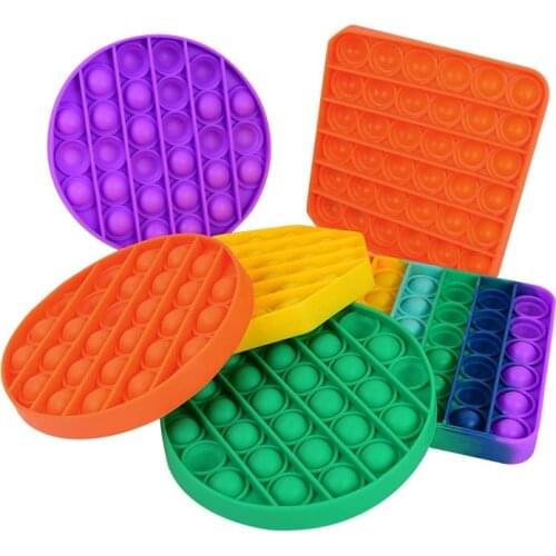 Push Bubble Pop Reliver Stress Silicone Toys Autism Children Favor Game Funny Decompression Fidget Anti-stress Kids Adult Toy